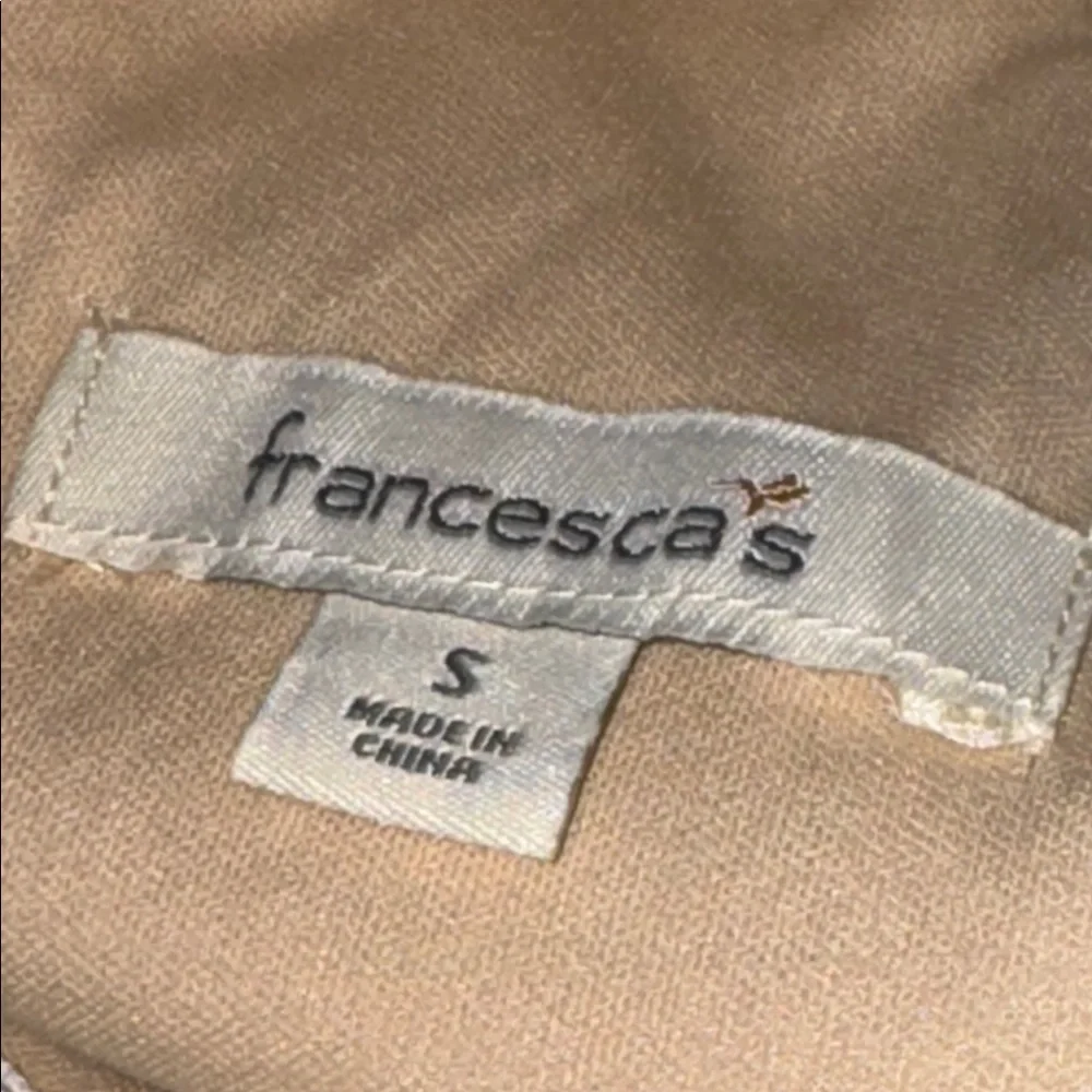 Francesca’s halter White Lace Sleeveless nude‎ overlay mini Dress Sz S